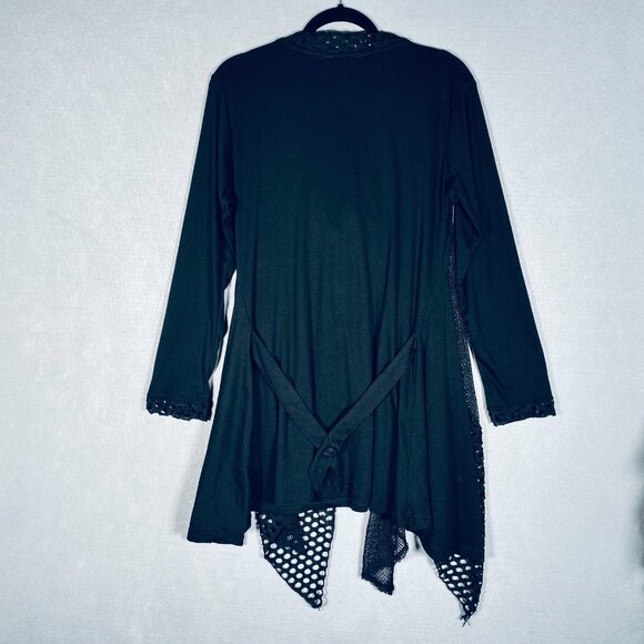 Pretty Angel Dress Womens L Black Floral Embroidered Layered Whimsy Goth Sequins - Picture 10 of 16